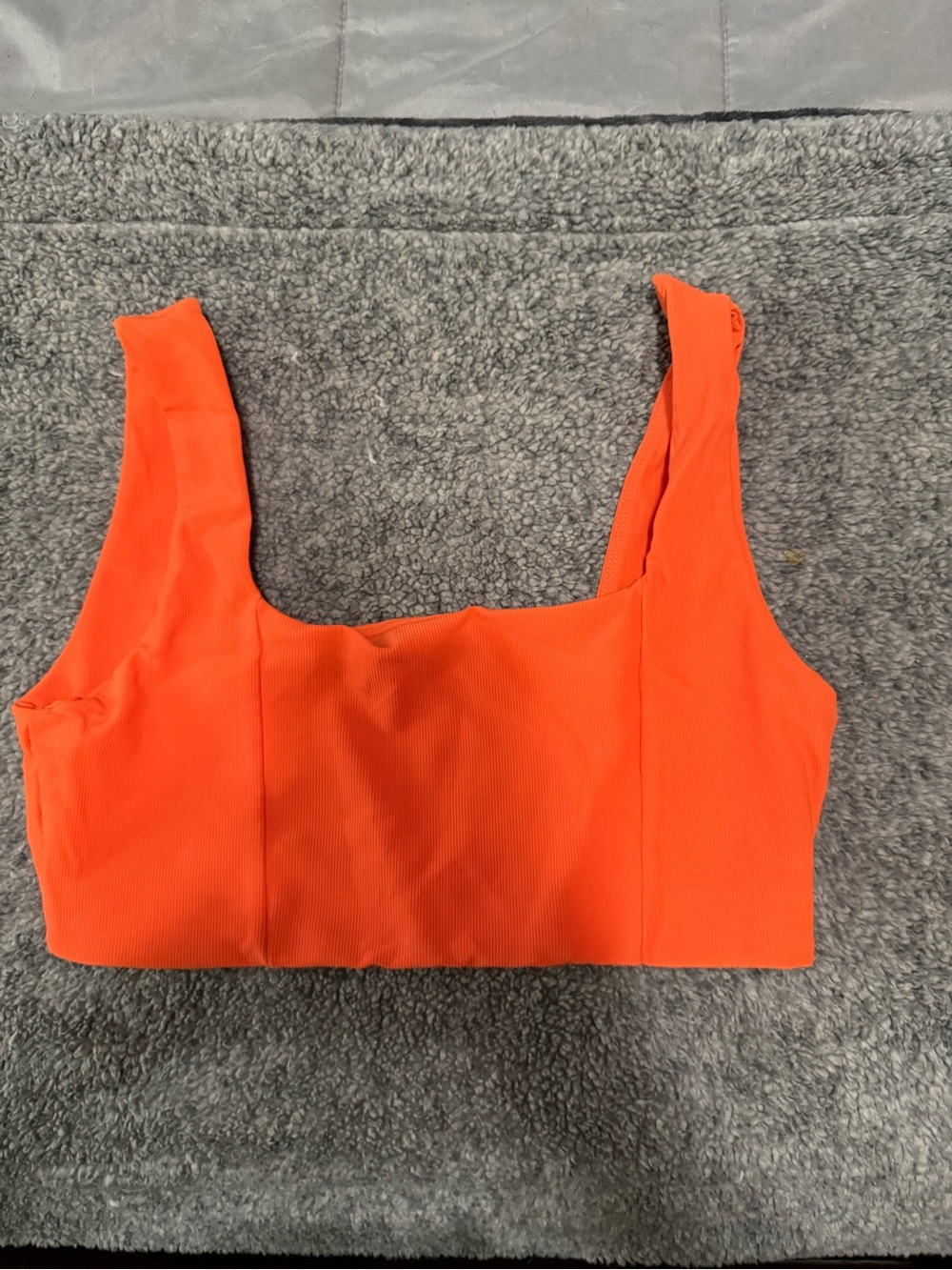 Women’s Square Neck Crop Tank Top - Orange